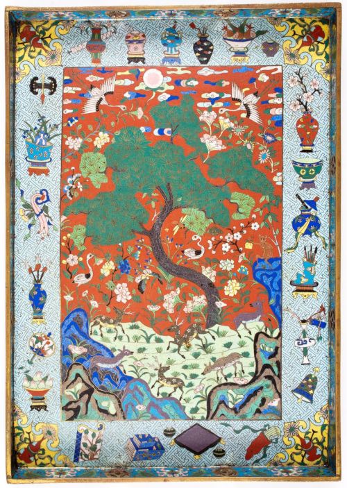 Tray for carrying opium tools 