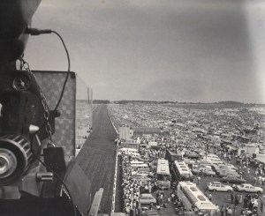 The finishing line, Epsom Derby.